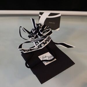 Saks Fifth Avenue Gift Wrap Lot Paper Bag Thank You Card Holiday Ribbon